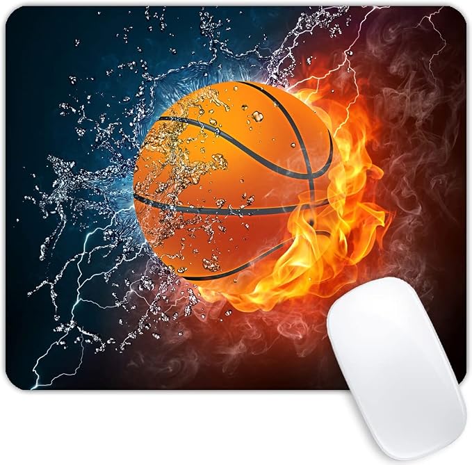 Water and Fire Balls Marble Mouse pad Customized Mousepad Non-Slip Rubber Base by Goodsprout
