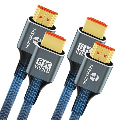 8K 4K HDMI Cable 3.3FT, High Speed Braided HDMI to HDMI 2.1 Cord Supports - Image 7
