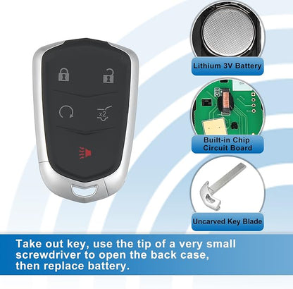 X AUTOHAUX 2pcs 433MHz HYQ2EB Replacement Keyless Entry Remote Car Key Fob - Image 4
