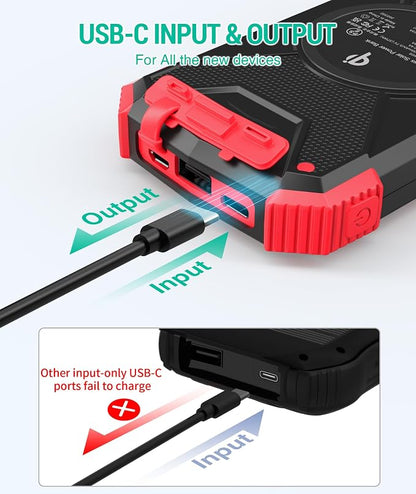 BLAVOR Solar Charger Power Bank 10, Portable Wireless Charger, 20W Fast - Image 4