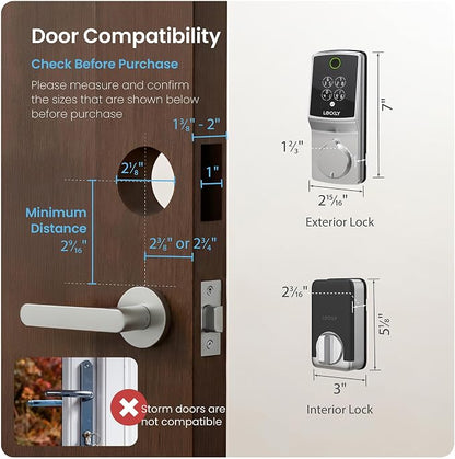 Lockly Secure Pro Smart Lock, 0.2s AI Fingerprint Door Lock, Patented PIN Genie - Image 9