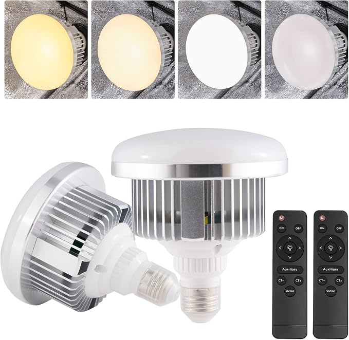 BEIYANG 2Pack 85W Photography Light Bulb by BEIYANG