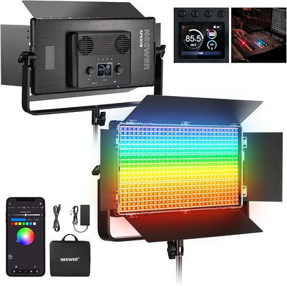 NEEWER 105W RGB LED Panel Video Light Kit by Neewer