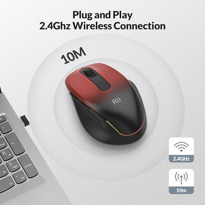 Rii Wireless Mouse Rechargeable, 2.4 GHz - Image 4