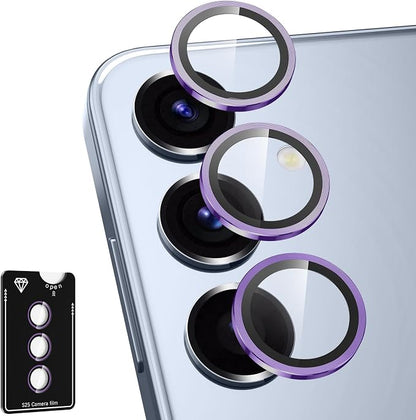 for Samsung Galaxy S25 Camera Lens Protector, Individual Metal Ring Tempered by Btscase