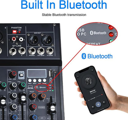 7 Channel mixer, DJ Mixer Board - Image 5