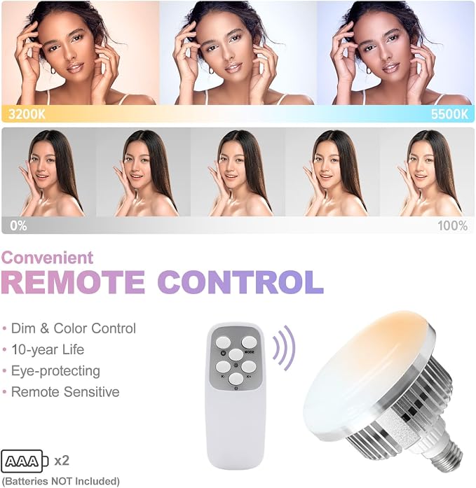 LimoStudio 3400W Output Remote Control, 22 x 32 inch Softbox 85W Bulbs Light Kit - Image 4