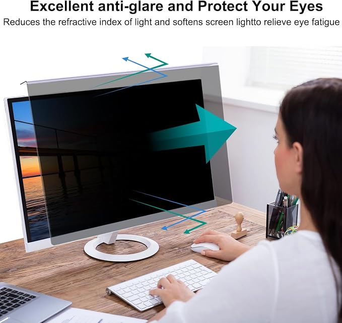 2 Pack Computer Privacy Screen Shield Compatible - Image 3