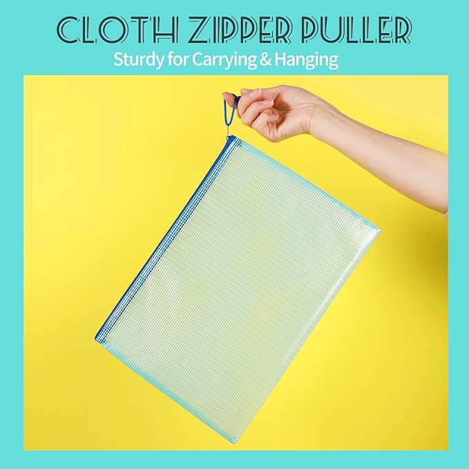LEOBRO Mesh Zipper Pouch Bags, 13.2"x 9.2" Zipper Pouch, Storage Bags Pouch - Image 7