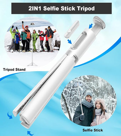 TONEOF 67" Travel Tripod, Selfie Stick, All-in-1 Phone Stand - Image 2