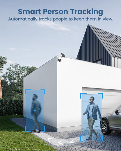 aosu Solar Security Camera Wireless Outdoor System, 3K/5MP Battery Powered WiFi - Image 4