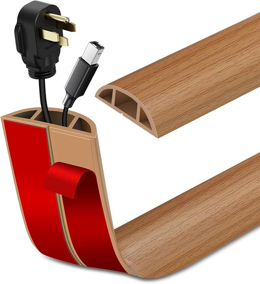 Floor Cord Cover Self Adhesive Cord Hider Floor Extension Cord Covers by LSGCQ
