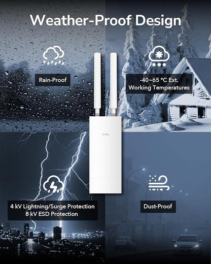 Cudy AC1200 Wireless Access Point, Outdoor WiFi Extender, IP65 Water Proof - Image 5