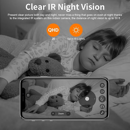 VSTARCAM 2K QHD Security Camera Indoor, Room Camera Baby Monitor 360° - Image 7