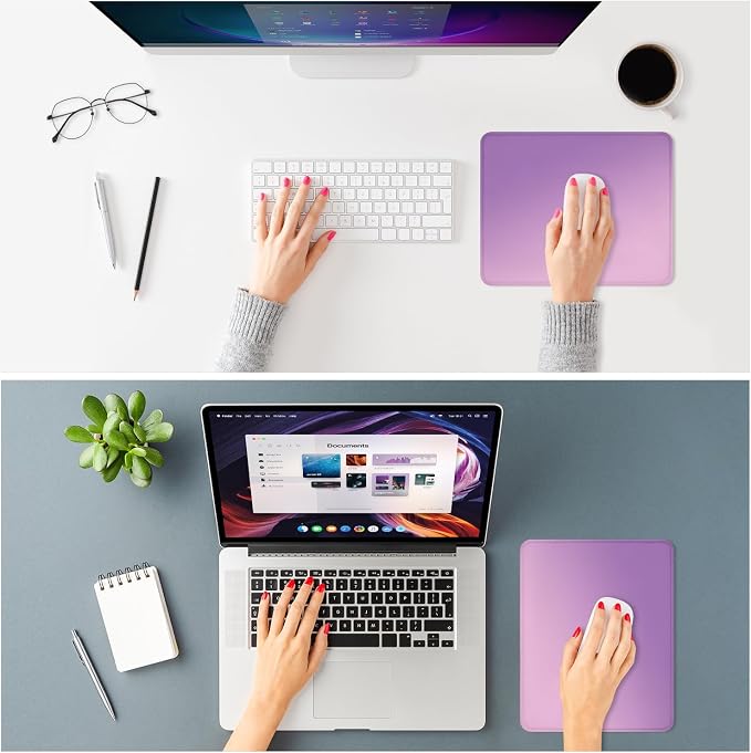 ITNRSIIET Mouse Pad Non-Slip Rubber Base Smooth Surface Stitched Edges - Image 2