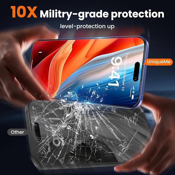 UniqueMe for iPhone 15 Plus / 16 Plus Privacy Screen Protector - Image 5