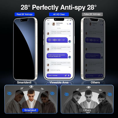 SMARTDEVIL 2+2Pack for iPhone 11 Privacy Screen Protector - Image 3