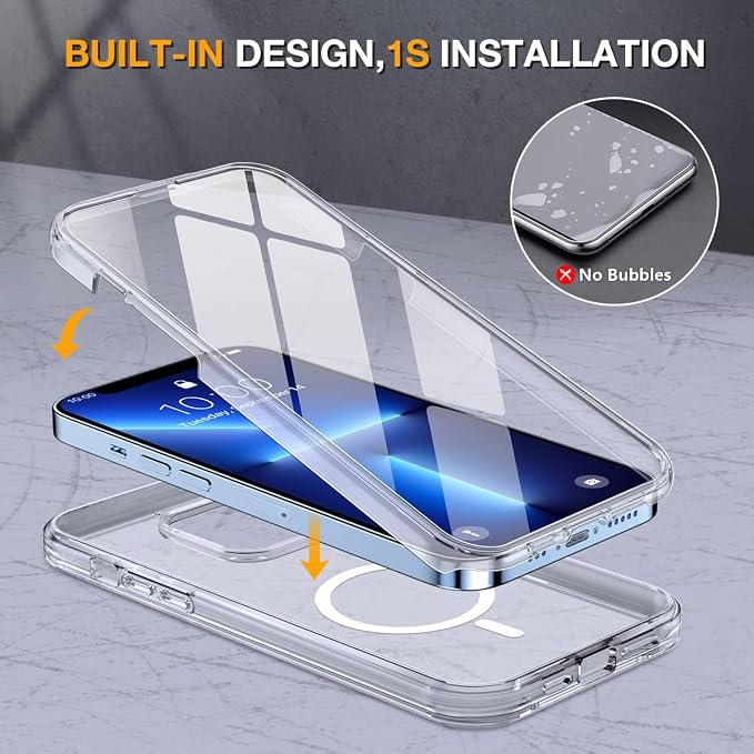 Miracase Magnetic for iPhone 13 Pro Max Case 6.7 inch, Upgrade Full-Body Clear - Image 3