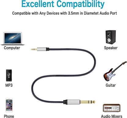 3.5 mm to 6.35 mm Audio Cable 12Ft, Amplifiers - Image 5