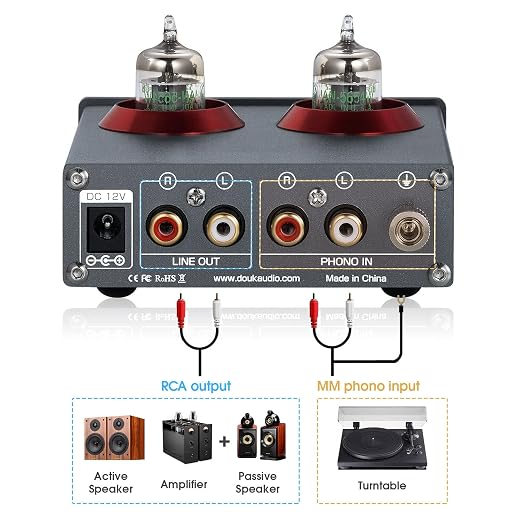 Douk Audio T4 PRO Vacuum Tube Phono Preamp, MM Turntable Preamplifier, GE5654 - Image 3