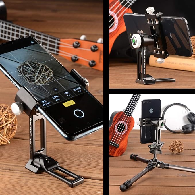 Metal Phone Tripod Mount Adapter, Arca Dovetail and 1/4" Screw Mount, - Image 9