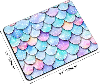 Mouse Pad, Cute Glitter Mermaid Scale Mouse Pads - Image 2