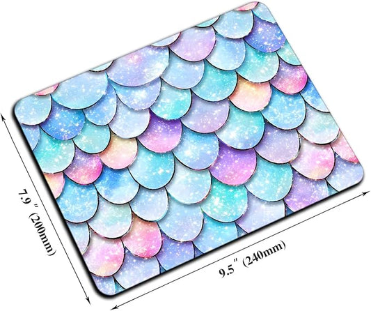 Mouse Pad, Cute Glitter Mermaid Scale Mouse Pads - Image 2