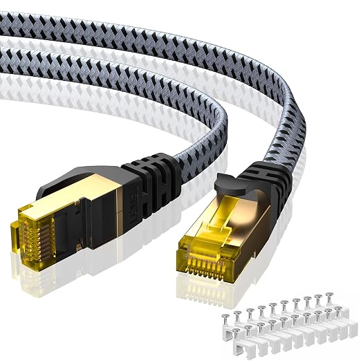 ARISKEEN Cat 8 Ethernet Cable 60 FT, 40Gbps 2000Mhz High Speed Cat8 Network LAN by ARISKEEN