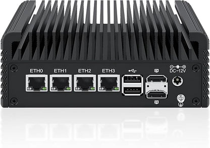 Firewall Micro Appliance Core N150, 4xi226-V 2.5G Fanless Mini PC, 2*NVMe 2*SATA by FakestarPCMiniPC
