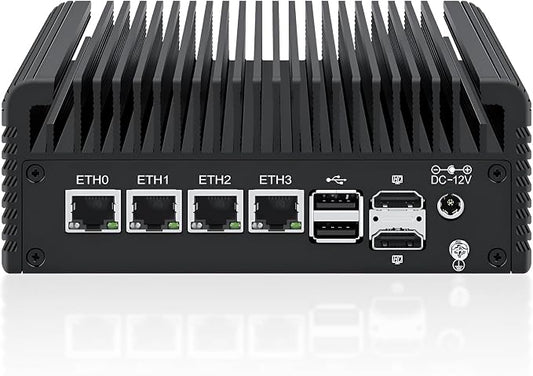 Firewall Micro Appliance Core N150, 4xi226-V 2.5G Fanless Mini PC, 2*NVMe 2*SATA by FakestarPCMiniPC
