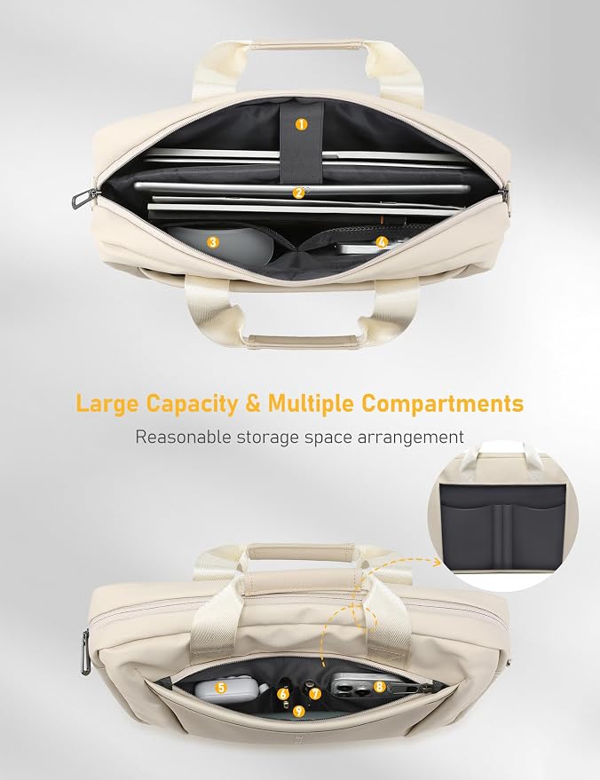 15-16 Inch Laptop Shoulder Bag Business Briefcase Water Resistant Computer - Image 2
