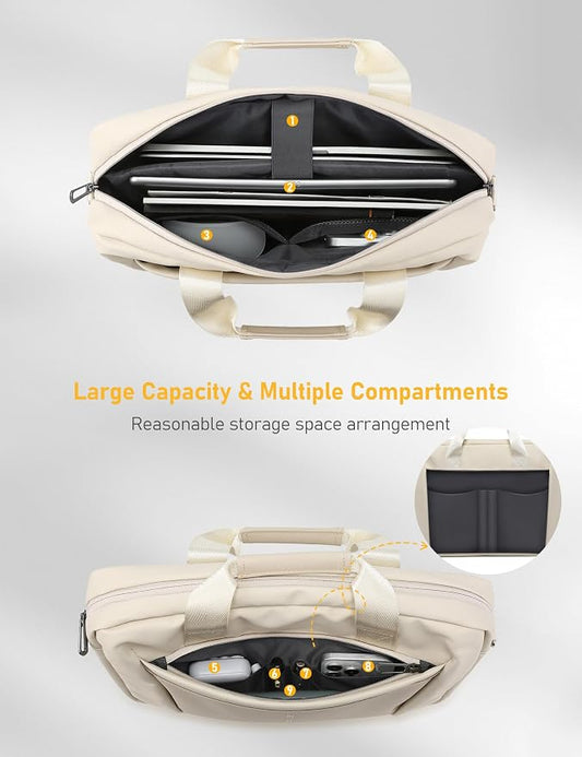 15-16 Inch Laptop Shoulder Bag Business Briefcase Water Resistant Computer - Image 2