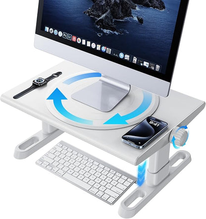Monitor Stand Riser for Desk, 360°Rotation Freely Height Adjustable by Knob by Unknown
