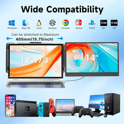 KEFEYA Laptop Screen Extender, 1080P FHD IPS Monitor Extender - Image 5