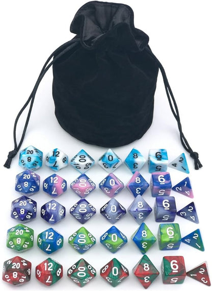 Dice Set for Dungeons&Dragons, RPG Games, Polyhedral Dice Set, 35 Total by IvyFieldDice