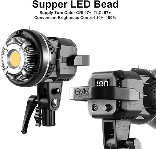 GVM 80W Video Light with Bowens Mount 2PCS LED Continuous Video Light with - Image 2