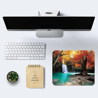 Deep Forest Waterfall Mouse Pad, Non-Slip Rubber Base Wireless Gaming MousePads - Image 6