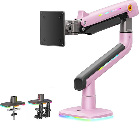 Gaming Monitor Arm for Flat/Ultrawide/Curved Monitors 32 to 60 inch, Heavy Duty by NBERGONOMIC