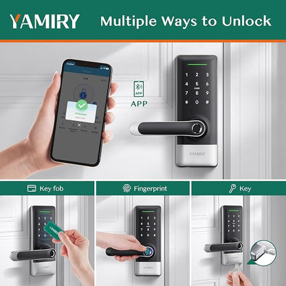 Yamiry Smart Door Lock, Biometric Fingerprint, Keyless Entry, App Control - Image 2