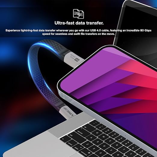 LINKUP USB 4.0 USB C to USB C Cable | Thunderbolt 4/3 Compatible | Type C - Image 2