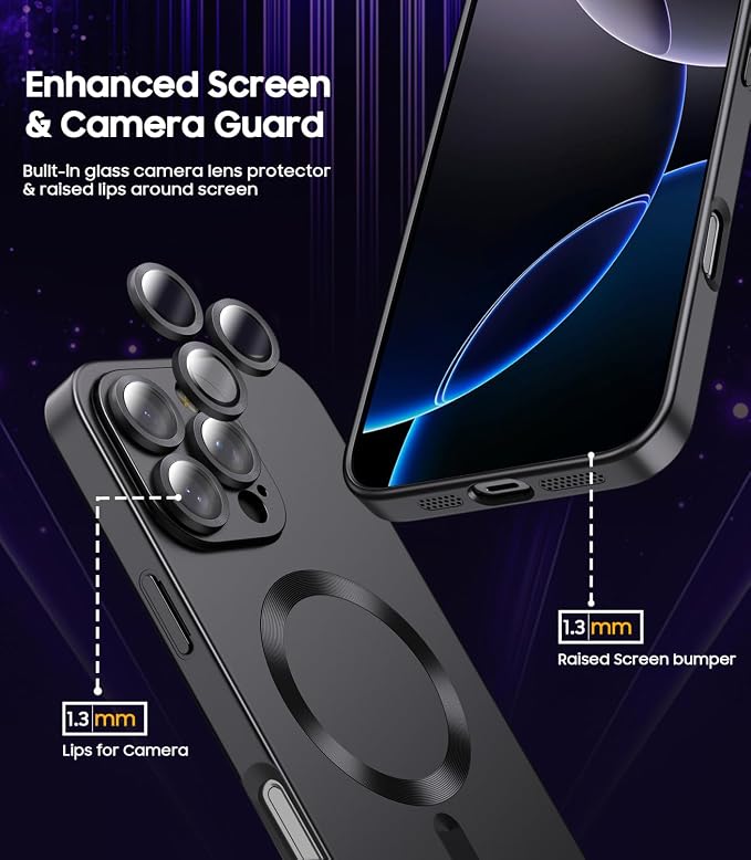 Magnetic for iPhone 16 Pro Max Case Slim Soft Silicone Bumper Shockproof - Image 4