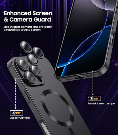 Magnetic for iPhone 16 Pro Case Slim Soft Silicone Bumper Shockproof Metallic - Image 4