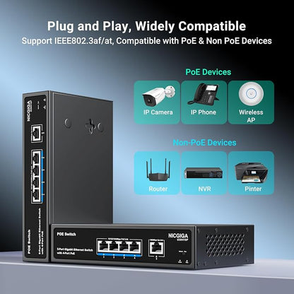4 Port Gigabit PoE Switch Unmanaged - Image 5