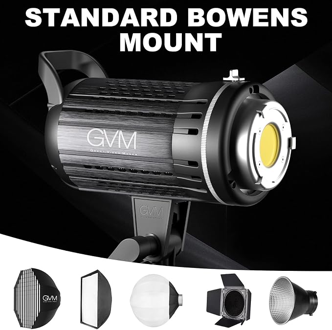 Bi-Color LED Video Light, GVM 200W Photography Lighting - Image 4
