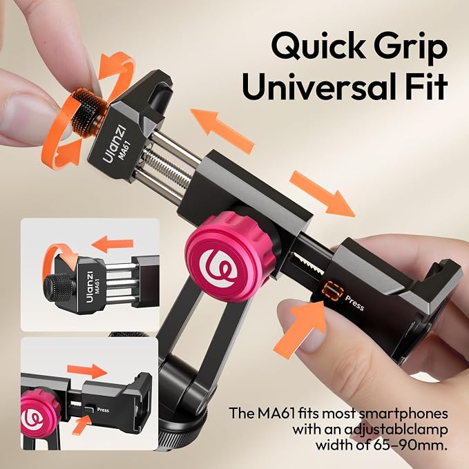 ULANZI MA61 Metal Phone Tripod Mount - Image 3
