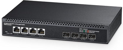 8 Port 10 Gigabit Managed Switch, 4x10G RJ45 Ethernet, 4x10G SFP+, 160Gbps by Binardat