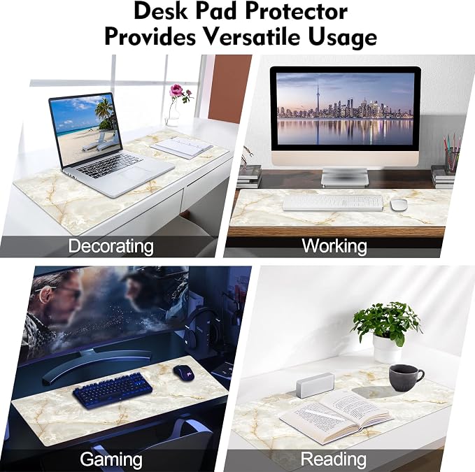 Galdas Large Mouse Pad Marble Pattern XXL XL Large Mouse Pad Mat Long Extended - Image 6