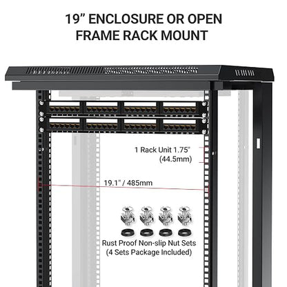 AMPCOM Premium Series CAT6 24 Ports Patch Panel, Rack Mount - Image 6