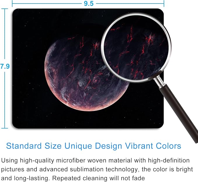 Sci-fi Galaxy Planet Mouse Pad Personalized Design Laptop Computer Non-Slip - Image 2