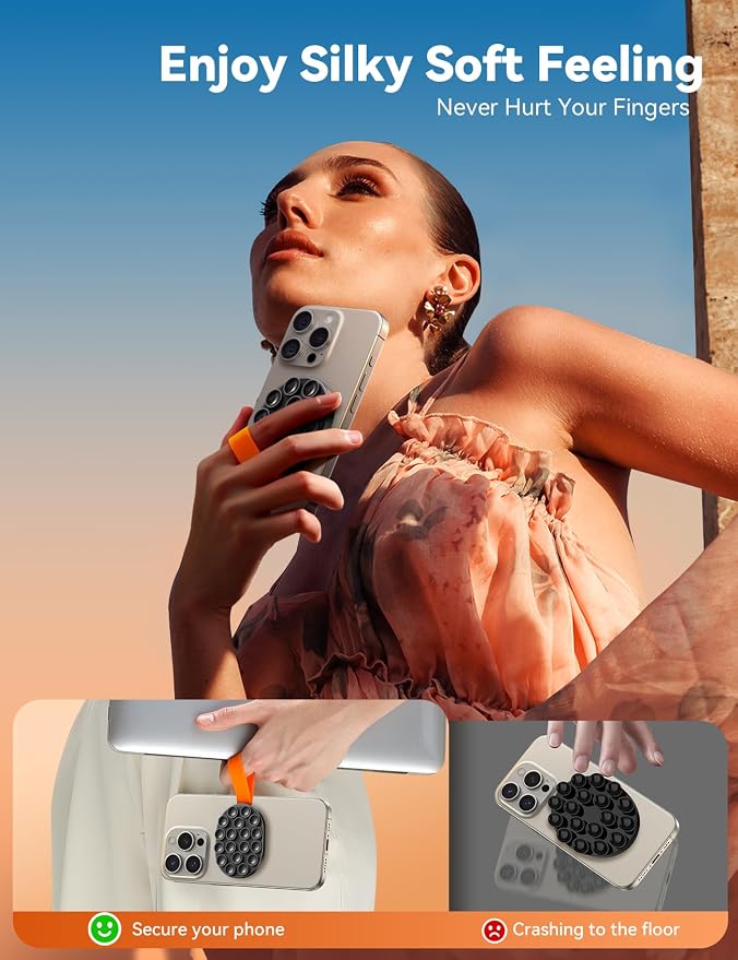 JOYROOM Magnetic Suction Cup Phone Mount, Silicone Suction Phone Case Holder - Image 5